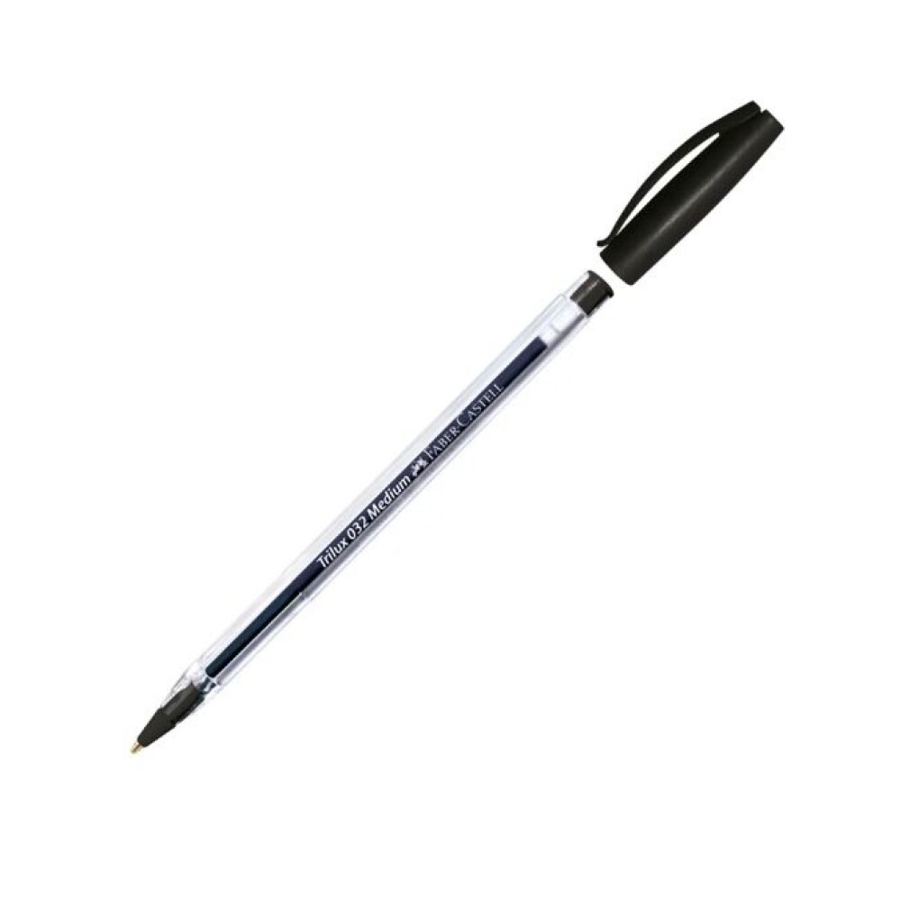 Bolígrafo Trilux Negro Faber-Castell #Bolígrafo Faber Trilux 032 T/Med.N.