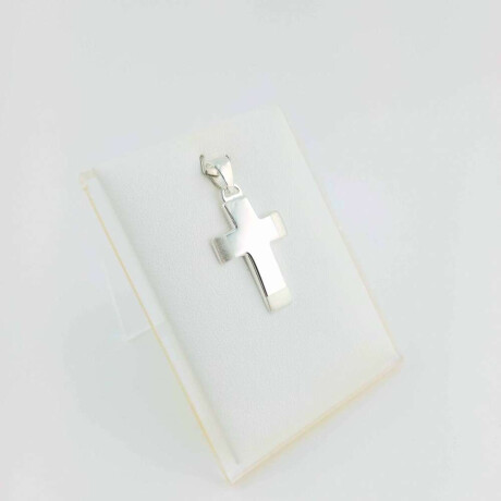 Cruz De Plata 925 Con Puntas Arenadas