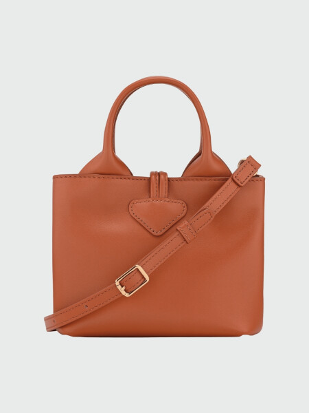 Longchamp -Bolso de cuero, Le Roseau Sleek Terracota