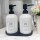 SET 2 DISPENSADORES DE BAÑO C/SOPORTE BLANCO