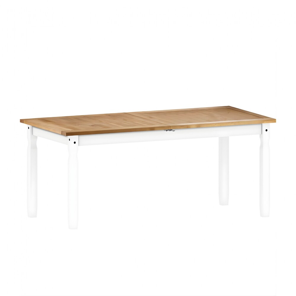 Juego de comedor Extensible 6 Sillas Mad Maciza 160 a 200 cm Blanco
