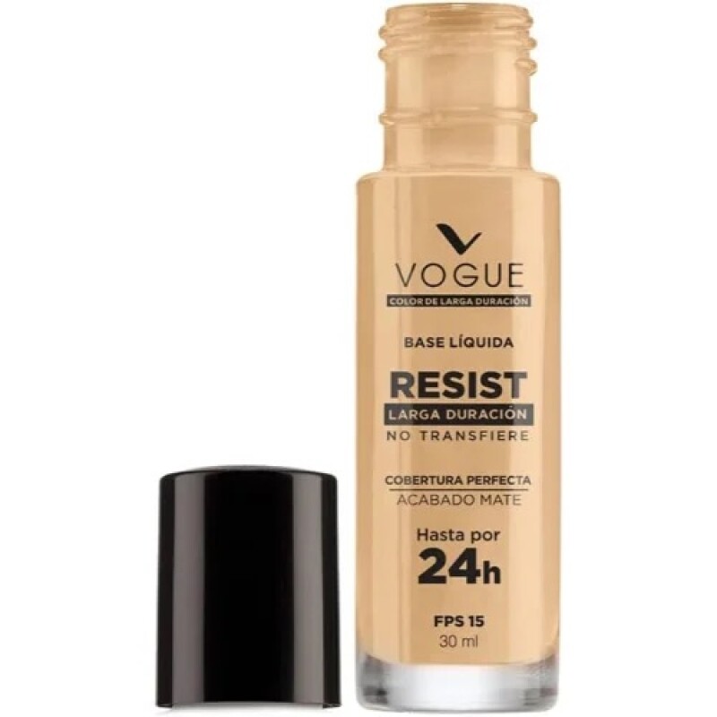 Base Liquida Resist Todo El Dia Natural Vogue 30Ml Base Liquida Resist Todo El Dia Natural Vogue 30Ml