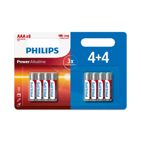 Pack X8 Pilas Philips Aaa ROJO