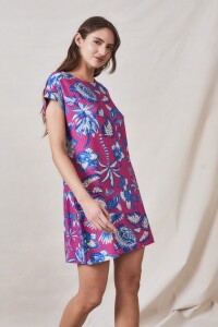 Vestido Print Fucsia