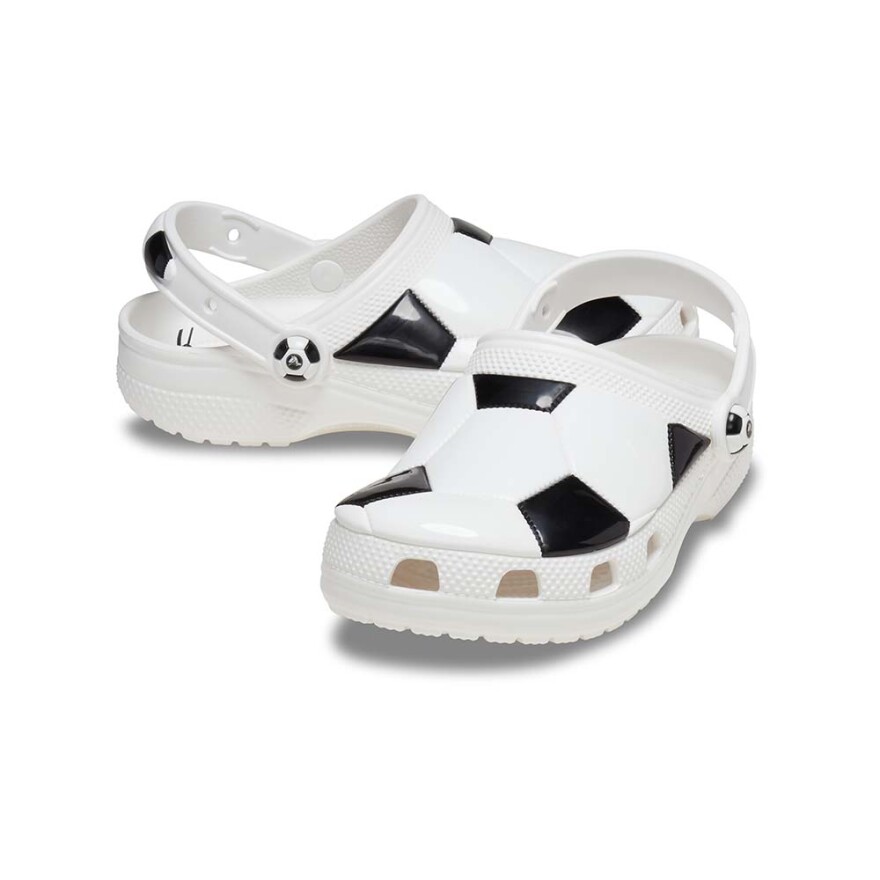 Classic Soccer Ball Clog K - Niños White/black