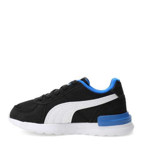 Championes de Niños Puma Graviton AC Negro - Azul - Blanco