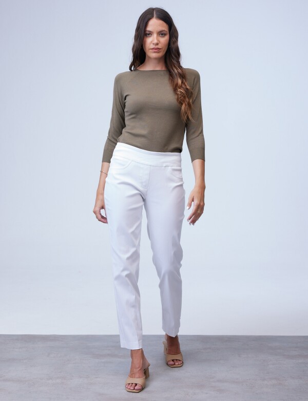 Pantalon Pull On BLANCO