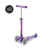 Monopatín Micro Mini Deluxe LED Ajustable con 3 Ruedas PURPURA