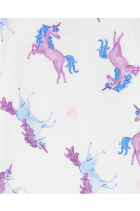 Pijama dos piezas de micropolar, diseño unicornios Sin color