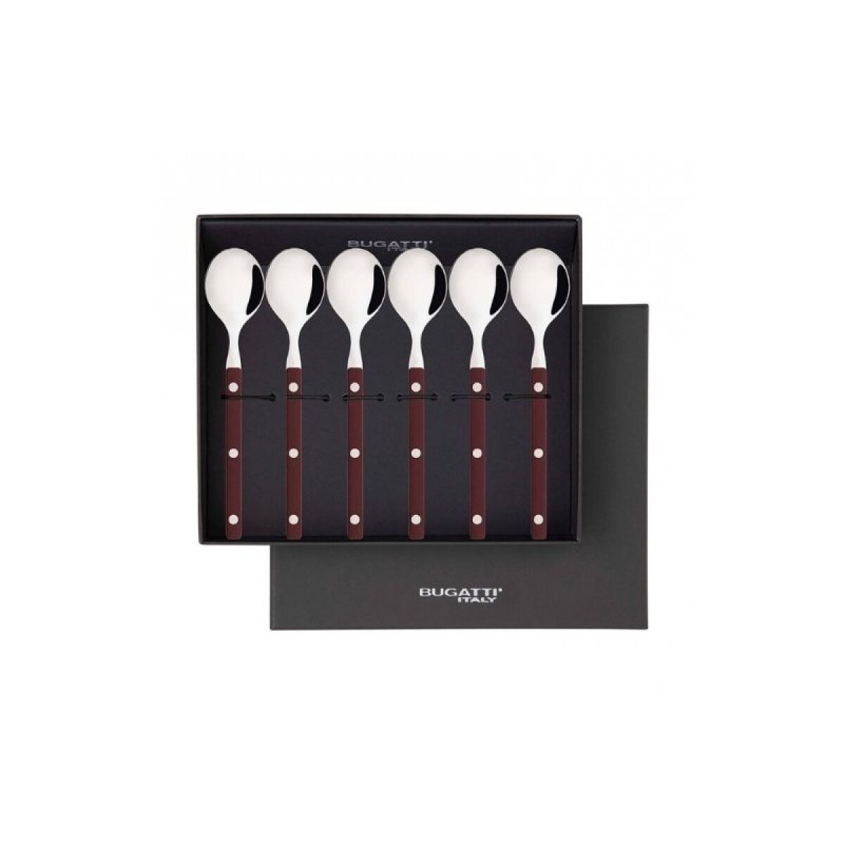 BUGATTI ALLEGRA 6PZ CUCHARA CAFÉ GIFT BOX MARRON 