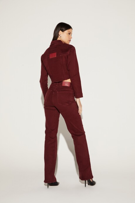 Chaqueta jean Kristen Bordeaux