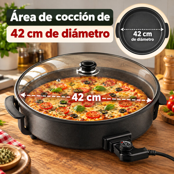 Sartén Eléctrica Para Pizza Akane 1500 W A.80653 SARTEN ELECTRICO PARA PIZZA AKANE 80653