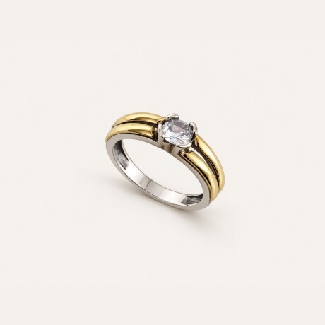 Anillo Sarah White - Plata y Oro Anillo Sarah White - Plata y Oro
