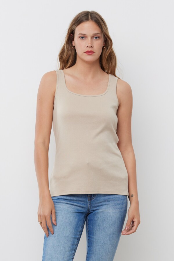 Musculosa Algodon BEIGE