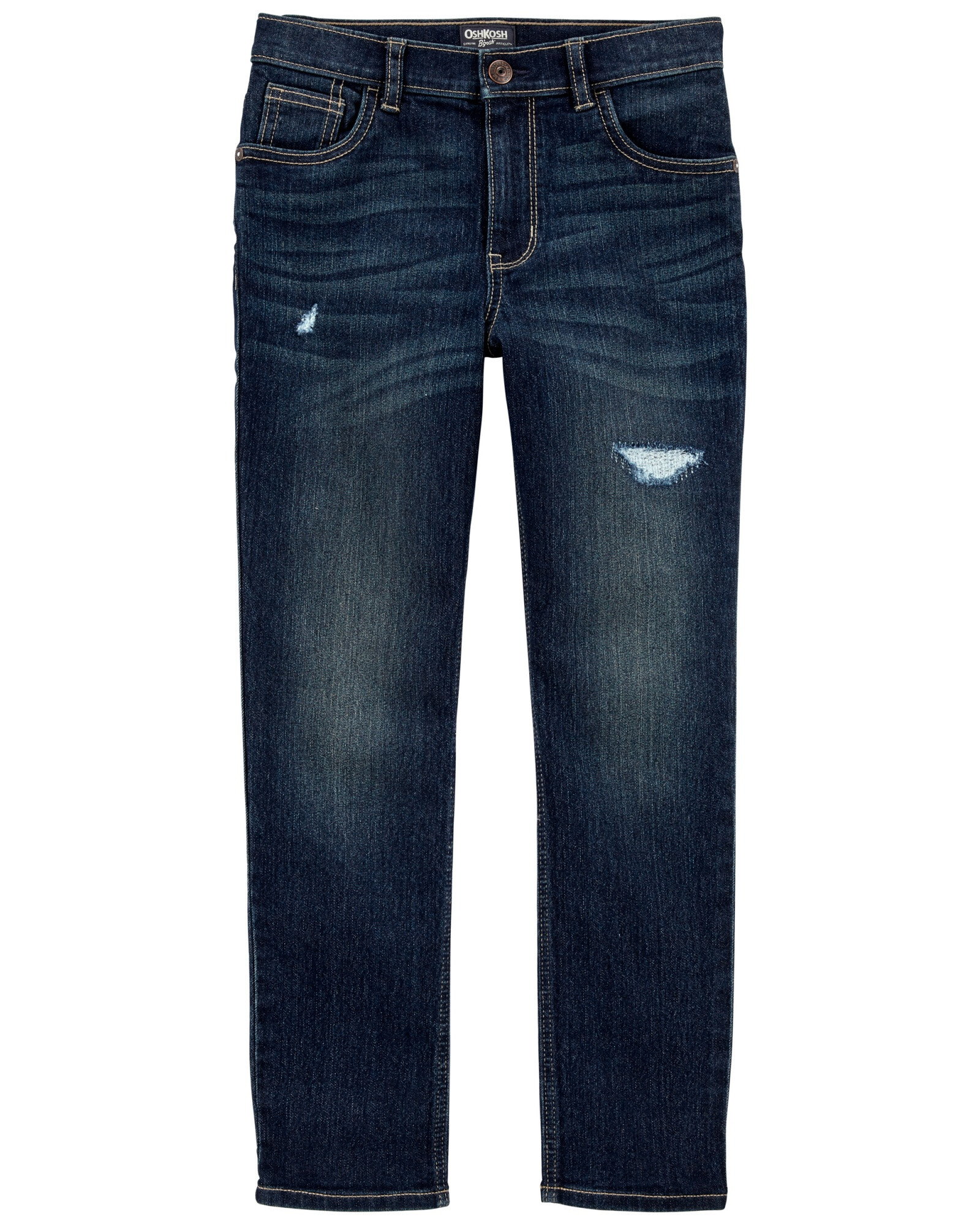Jeans ajustados con lavado 0