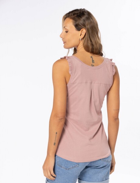 MUSCULOSA CON VOLADO Rosado