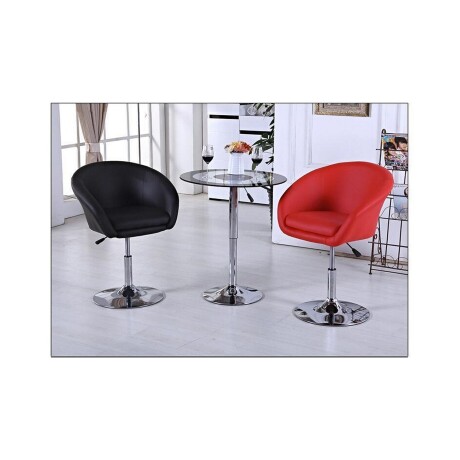 Silla Taburete Butaca con Respaldo en Cuero Lumax Modelo Stella Blanco
