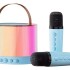 Parlante Set Karaoke Portátil X2 Micrófonos Bluetooth Led Ax Variante Color Azul