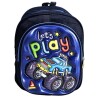 Mochila Estampada Con Relieve Pre-escolar Auto
