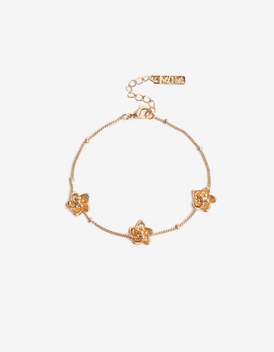 Pulsera Flexible Bañada En Oro 