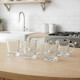 Set x 6 tazas con asa TRANSPARENTE