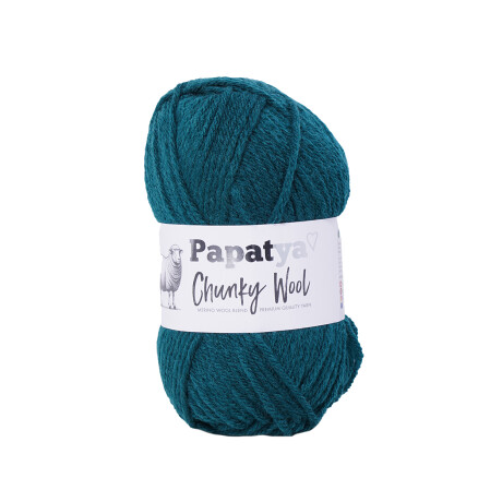 chunky wool verde botella