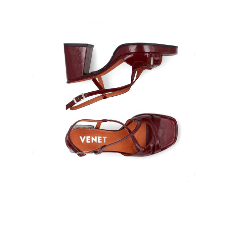 SANDALIAS VENET - CUERO AIRAS ROJO