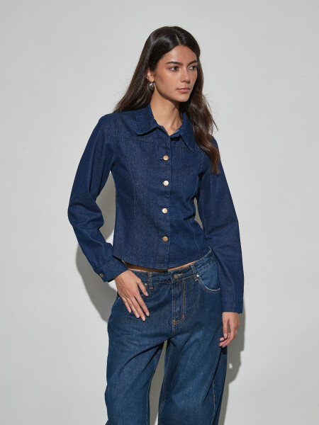 CAMISA MIVRA AZUL OSCURO