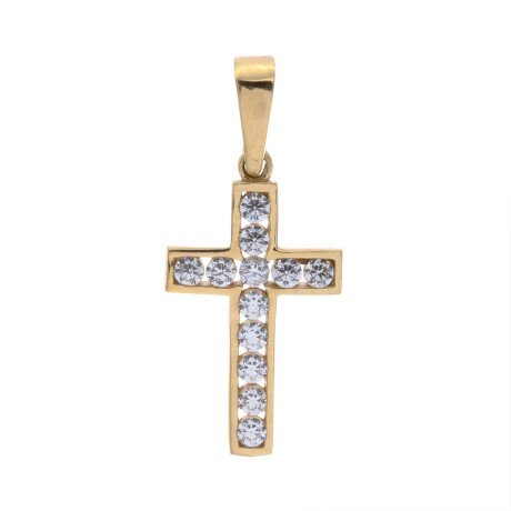 Cruz de oro 18 ktes con circonias. Cruz de oro 18 ktes con circonias.