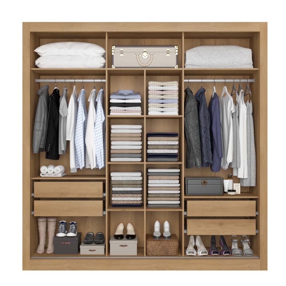 PLACARD ROPERO 3 PUERTAS MDP MARRON IBIZA FLEX