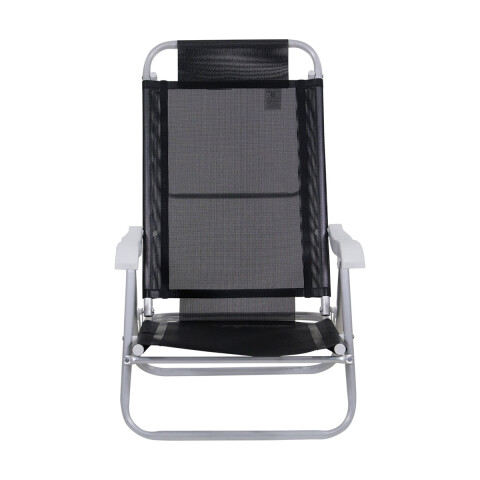 Silla Plegable de Aluminio 6 Posición NEGRO