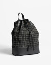 Mochilas Urbanas Mochila Efecto Tejido - Negro