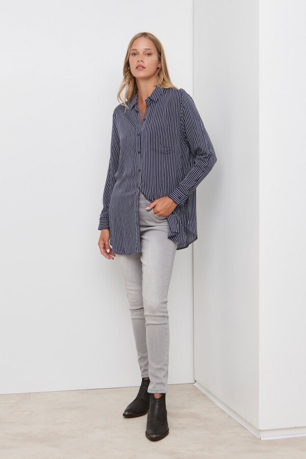 Camisa Lineas AZUL