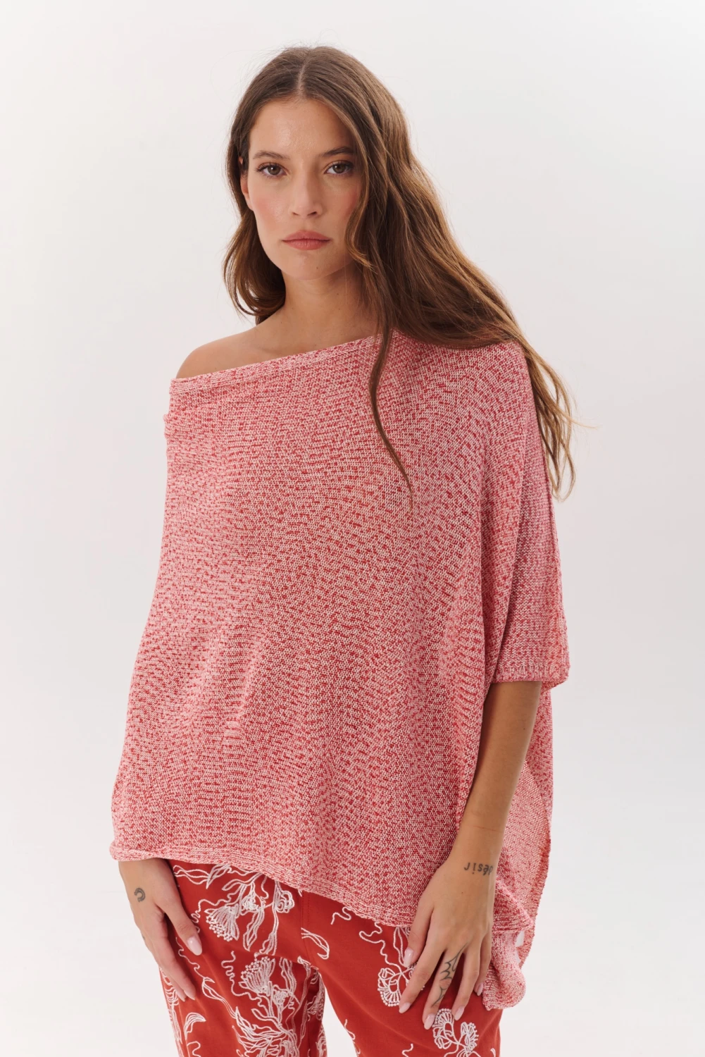 PONCHO SUN rojo talle unico