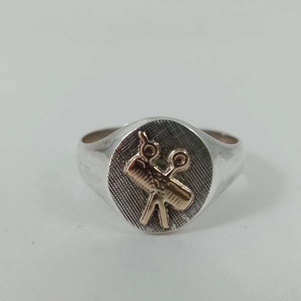 Anillo de profesión plata y oro Pleuquera/o Anillo de profesión plata y oro Pleuquera/o