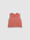 Camiseta Sin Mangas Cuello Openwork Naranja