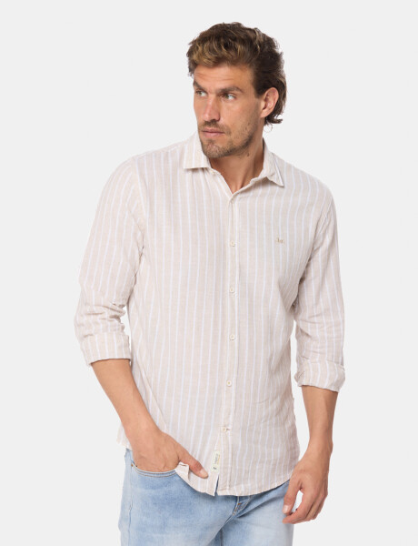 CAMISA DE LINO Beige