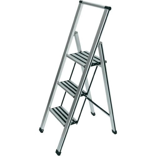 Escalera plegable de aluminio 3 escalones Wenko Escalera plegable de aluminio 3 escalones Wenko