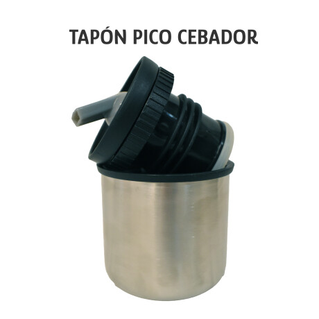 Termo Triton 1Lt Acero Inoxidable Doble Pared + Tapón Extra Negro