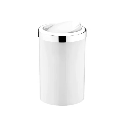 Papelera blanco y cromo Papelera Blanco Y Cromo