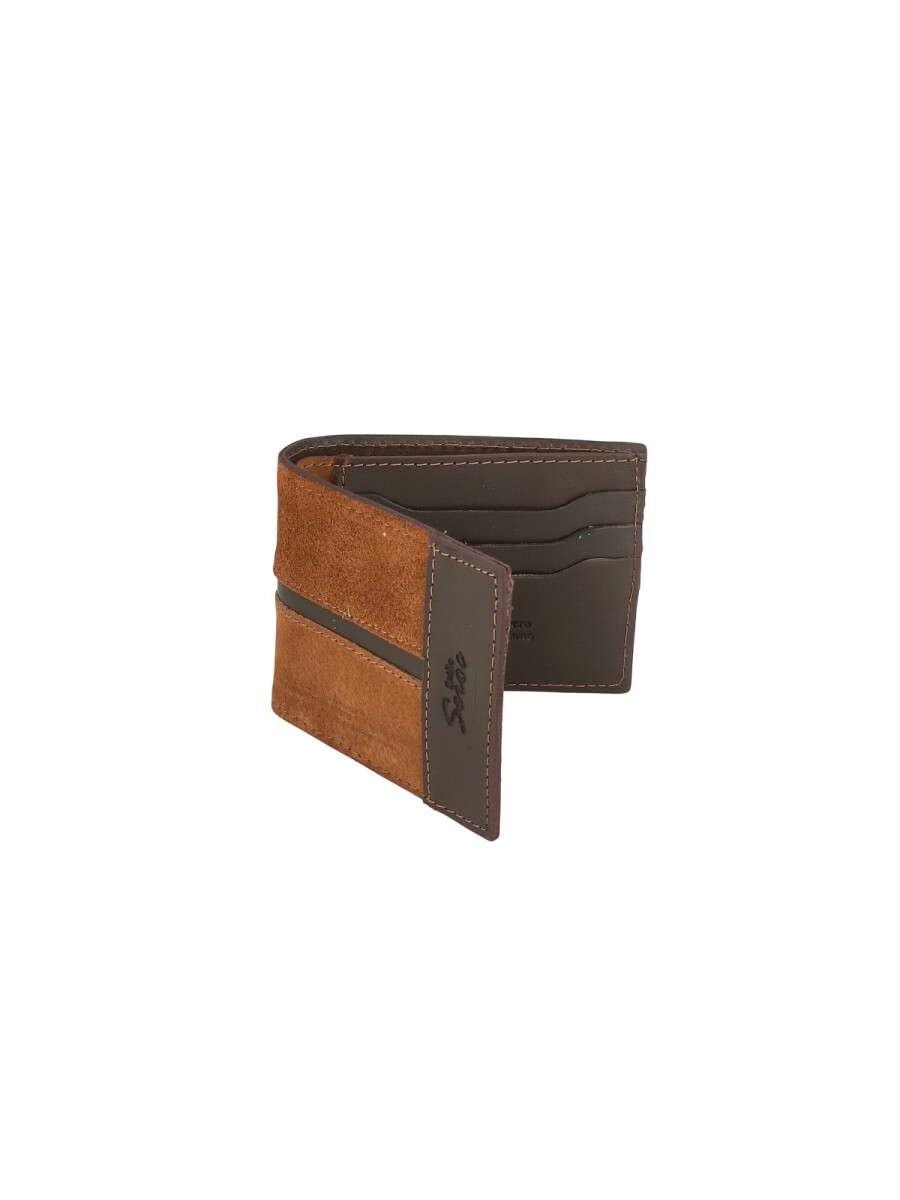Billetera de cuero al corte - Marron 