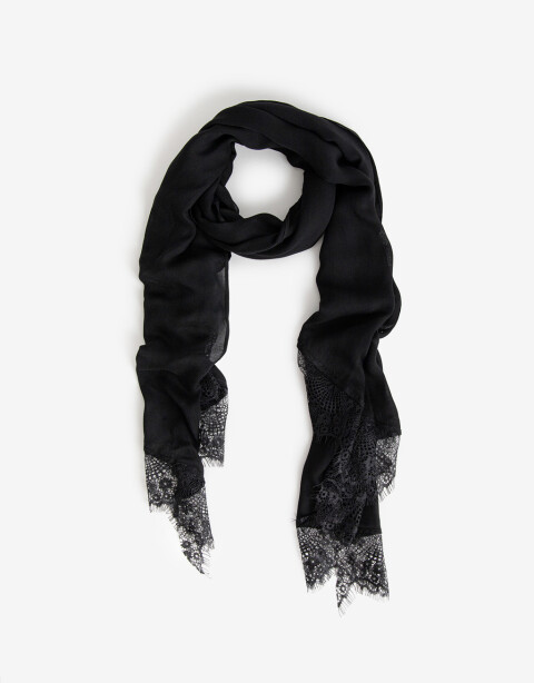 Pashminas Pashmina Degrade Con Lace Edges - Combinacion Bicolor