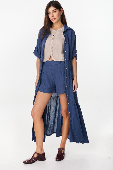 Vestido Camisero Julia Azul Marino