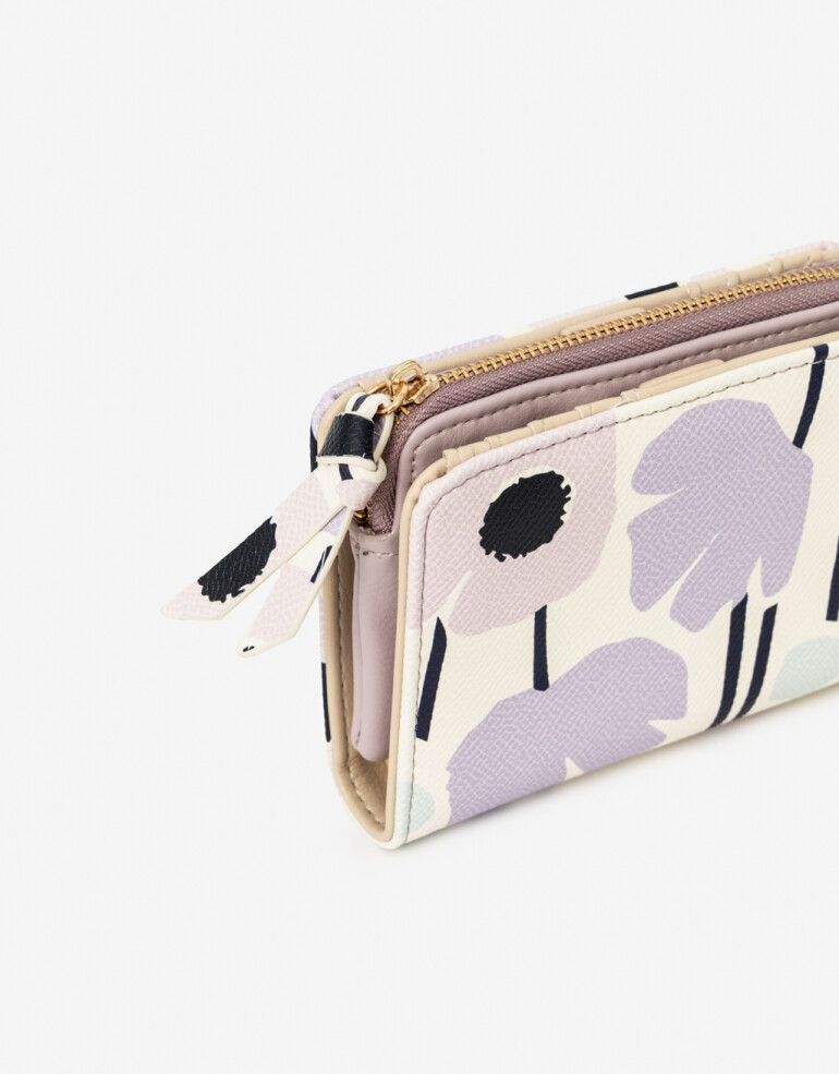 Billetera Billetera Horizontal Estampada - Estampado Flores