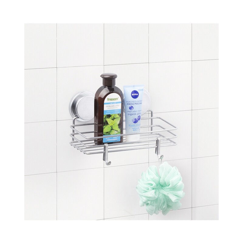 Organizador para ducha Metalife rectangular cromado 11x24cm Organizador para ducha Metalife rectangular cromado 11x24cm