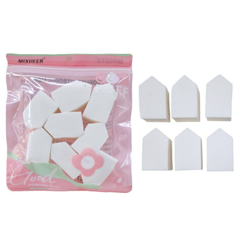 Set de esponjas de maquillaje con puff 6 unidades Set De Esponjas De Maquillaje Con Puff 6 Unidades