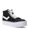 Botas Unisex PONY Plataforma Casual Lona Negro - Blanco