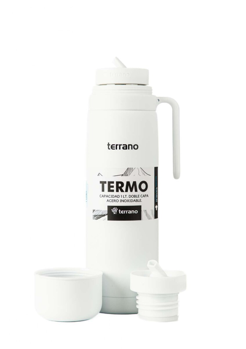 Termo con Manija Rígida Color - Blanco 