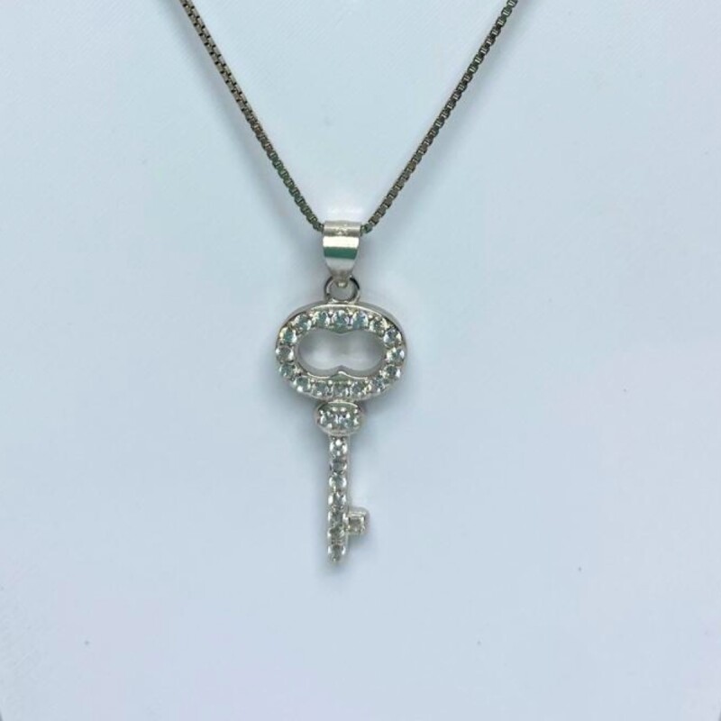 DIJE DE PLATA LLAVE CON CIRCONIAS L6dslf-01629-x3