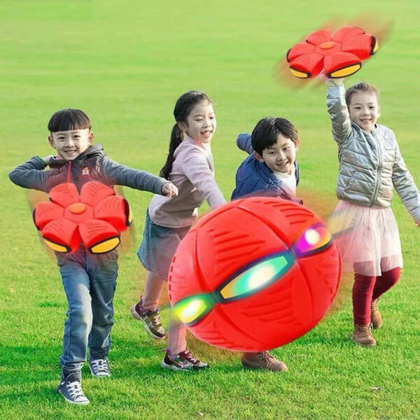 Pelota Magica Plegable Juguete Boomerang Luz Led Juego Variante Color Rojo